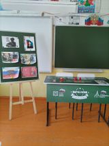 Уголок СВО. Мужество, достоинство и честь. Парта героя Трубкина Александра Сергеевича.